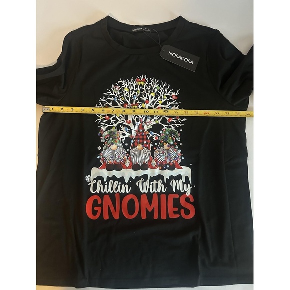 Noracora Women's Long Sleeve Chillin With My Gnomies Size Large Shirt - Picture 3 of 5